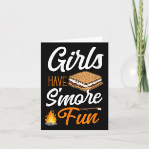 Camping Girls haben Spaß Campfire Marshmallow Karte