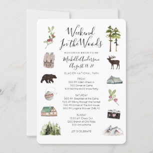 Camping Glamping Bachelorette Wochenende Einladung