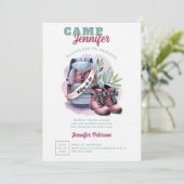 Camping Glamping Camp Wifey Junggeselinnen-Abschie Einladung (Stehend Vorderseite)