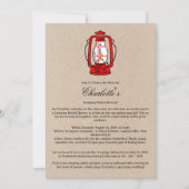 Camping Glamping Hurricane Laterne Brautparty Einladung (Vorderseite)