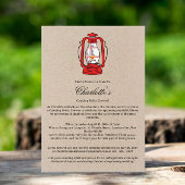 Camping Glamping Hurricane Laterne Brautparty Einladung