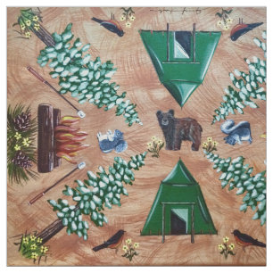 Camping Glamping & Smores Stoffe