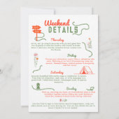 Camping Glamping Wildblumen Junggeselinnen-Abschie Einladung (Rückseite)