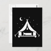 Camping-Glühzelt Postkarte (Vorne/Hinten)
