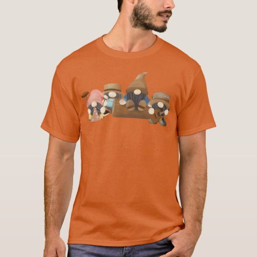 Camping Gnome Squad Gartenzwerge vintage T-Shirt (Vorderseite)