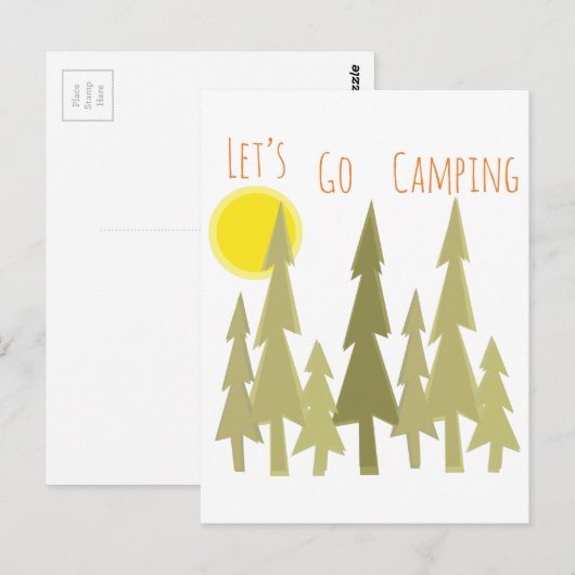 Camping "Go" lasse Postkarte (Vorne/Hinten)