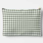 Camping Green Checkered Bridesmaid Zubehörtasche (Rückseite)