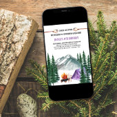 Camping Grill and Smores Camp Out Girl's Birthday Einladung