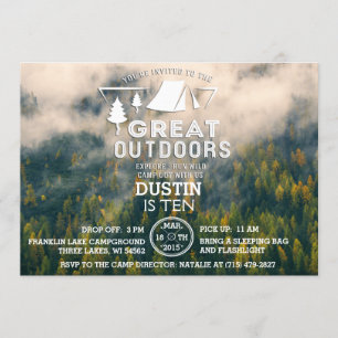 Camping Großartige Außeneinladung Einladung