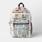 Camping Große Seen Wilderness | Monogramm Bedruckter Rucksack (Vorderseite)