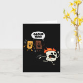 Camping Group Umarmung Smores Funny Marshmallow Me Karte (Gelbe Blume)