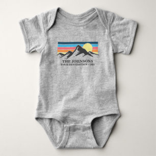 Camping-Gruppe für benutzerdefiniertes Matching Fa Baby Strampler