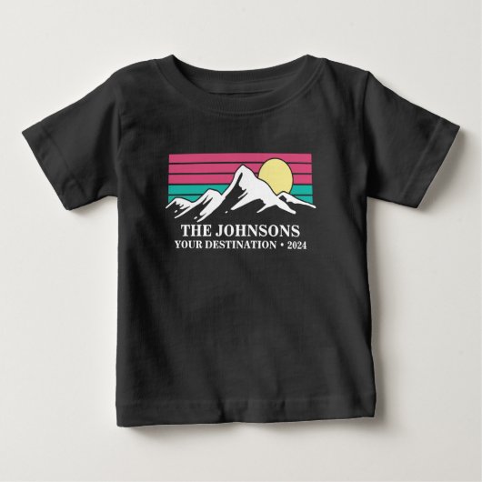 Camping-Gruppe für benutzerdefiniertes Matching Fa Baby T-shirt (Vorderseite)
