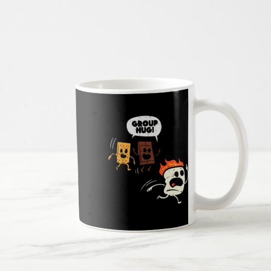Camping-Gruppenumarmung Smores Lustiger Marshmallo Kaffeetasse (Rechts)