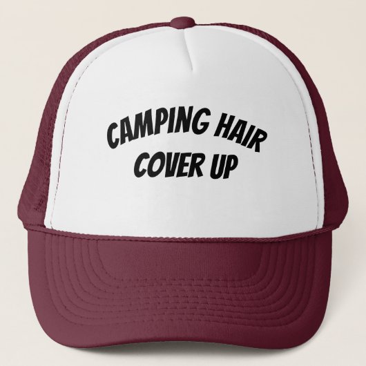 Camping Haare, Abdeckung Truckerkappe (Vorderseite)