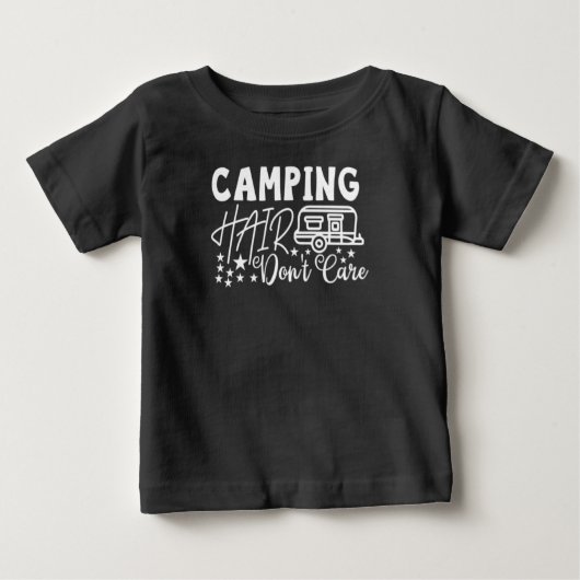 Camping Haare kümmert sich nicht Camping Caravan C Baby T-shirt (Vorderseite)