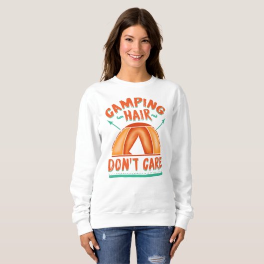 Camping Hair Gag Mama Sweatshirt (Vorne ganz)