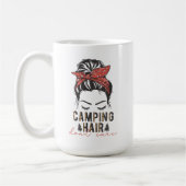 Camping Hair kümmert sich nicht Kaffeetasse (Links)