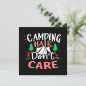 Camping Hair Kümmert sich nicht um Funny (Stehend Vorderseite)