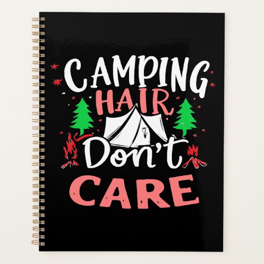 Camping Hair Kümmert sich nicht um Funny Planer (Vorderseite)