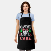 Camping Hair Kümmert sich nicht um Funny Schürze (Getragen)
