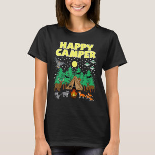 Camping Happy Camper Camping mit Critters Tiere T-Shirt