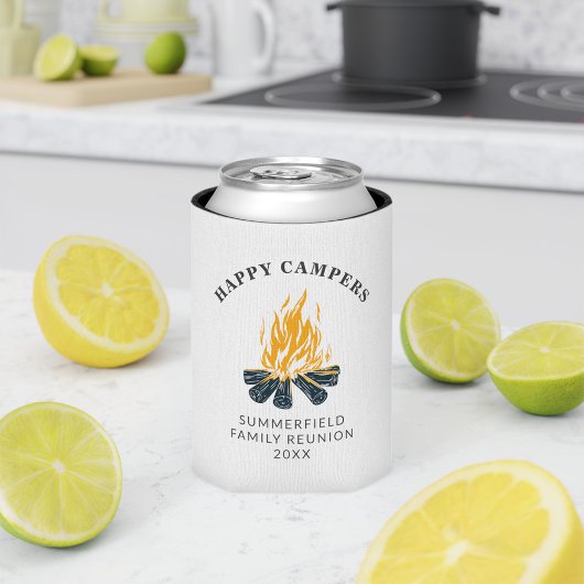 Camping Happy Campers Urlaub Familienreise Maßgesc Dosenkühler