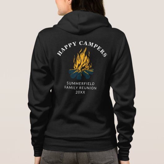 Camping Happy Campers Urlaub Mama Custom Hoodie (Rückseite)