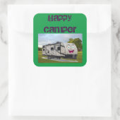 Camping Happy Retirement in the RV von Funnycoomb Quadratischer Aufkleber (Tasche)