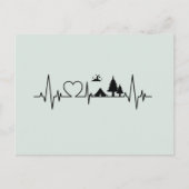 Camping Heartbeat Postkarte (Vorderseite)