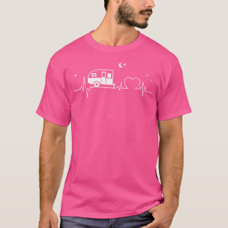 Camping Heartbeat Rv Camper Camping Urlaub T-Shirt
