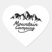 Camping Herz-Aufkleber (Vorderseite)