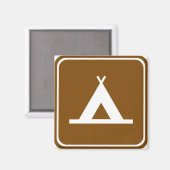 Camping Highway-Zeichen Magnet (Vorderseite/Rückseite)