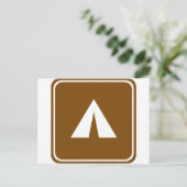 Camping Highway-Zeichen Postkarte (Stehend Vorderseite)