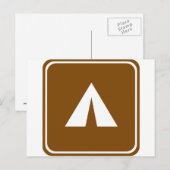 Camping Highway-Zeichen Postkarte (Vorne/Hinten)