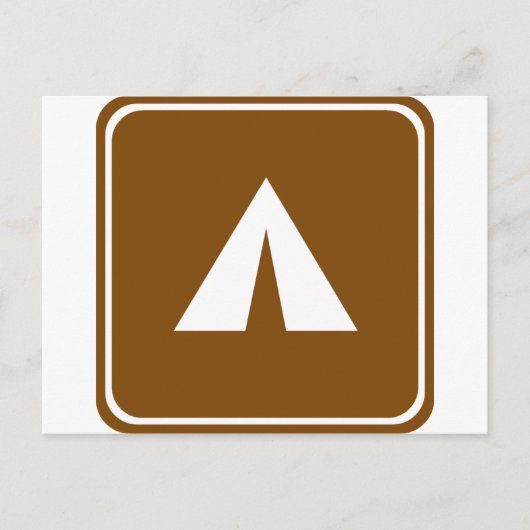 Camping Highway-Zeichen Postkarte (Vorderseite)