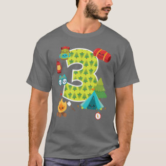 Camping Hinterhof Übernachtung 3. Geburtstagsfeier T-Shirt