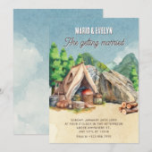 Camping-Hochzeit Einladung (Vorne/Hinten)