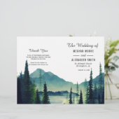 Camping Hochzeit gefaltetes Hochzeitsprogramm (Stehend Vorderseite)