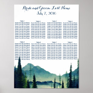 Camping-Hochzeit-Tischsitzordnung-Plakat Poster