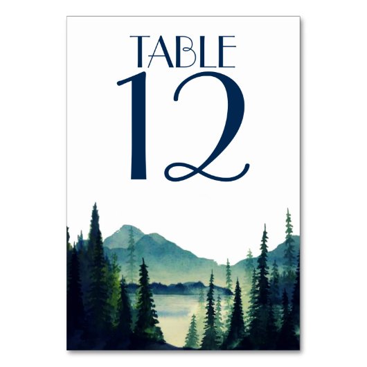 Camping Hochzeitstichtafeln Tischnummer (Vorderseite)