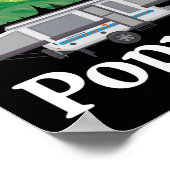 Camping holen wir Poppin Pop Up Camper Retro Poster (Ecke)