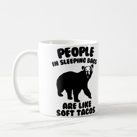 Camping Humor Bärenfutter Kaffeetasse (Links)