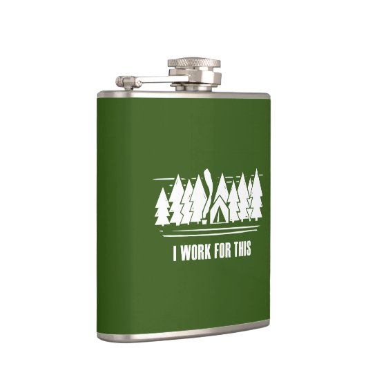 Camping, ich arbeite dafür flachmann (Rechts)