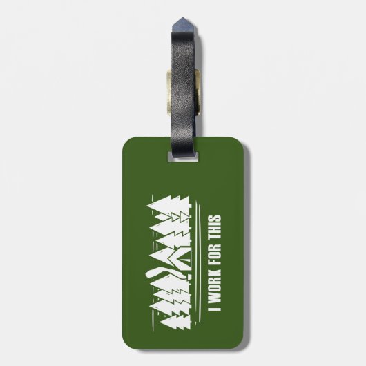 Camping, ich arbeite dafür gepäckanhänger (Rückseite vertikal)