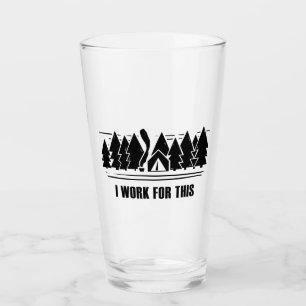 Camping, ich arbeite dafür glas
