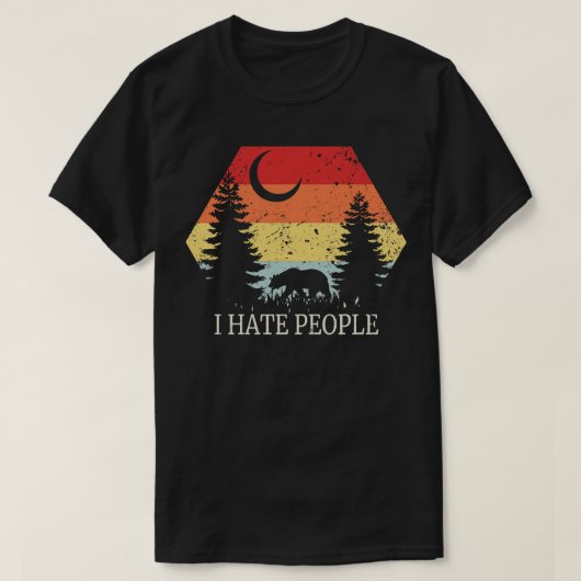 Camping Ich hasse Menschen 4 T-Shirt (Design vorne)
