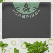 Camping - Ich würde eher Camping sein Geschirrtuch (Gefaltet)
