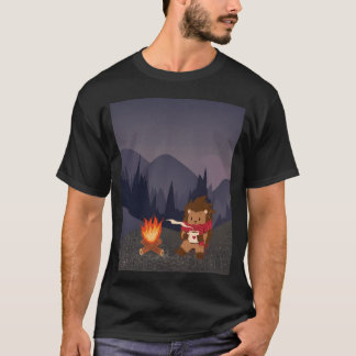 Camping Igel am Lagerfeuer Tier Camper Familie T-Shirt