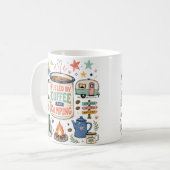 Camping-Illustration Kaffeetasse (Vorderseite Links)